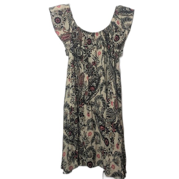 Free People Y2K Babydoll Boho Floral Paisley Ruffle Sleeveless Tunic Top Size XS - Picture 1 of 7